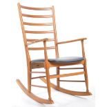 SCANDART MID CENTURY TEAK WOOD ROCKING CHAIR - ARMCHAIR