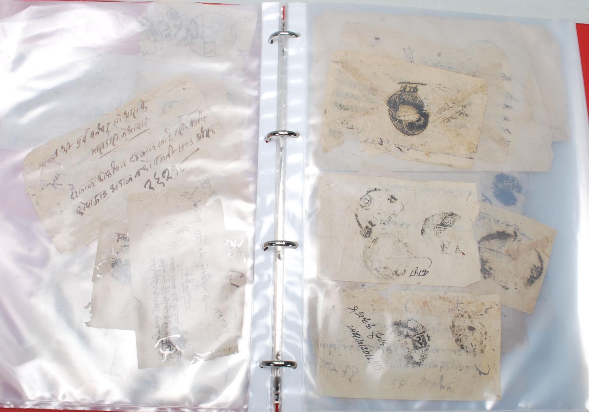 A collection of 19th century antique Indian hand written letters some having stamps / seals on - Bild 4 aus 7