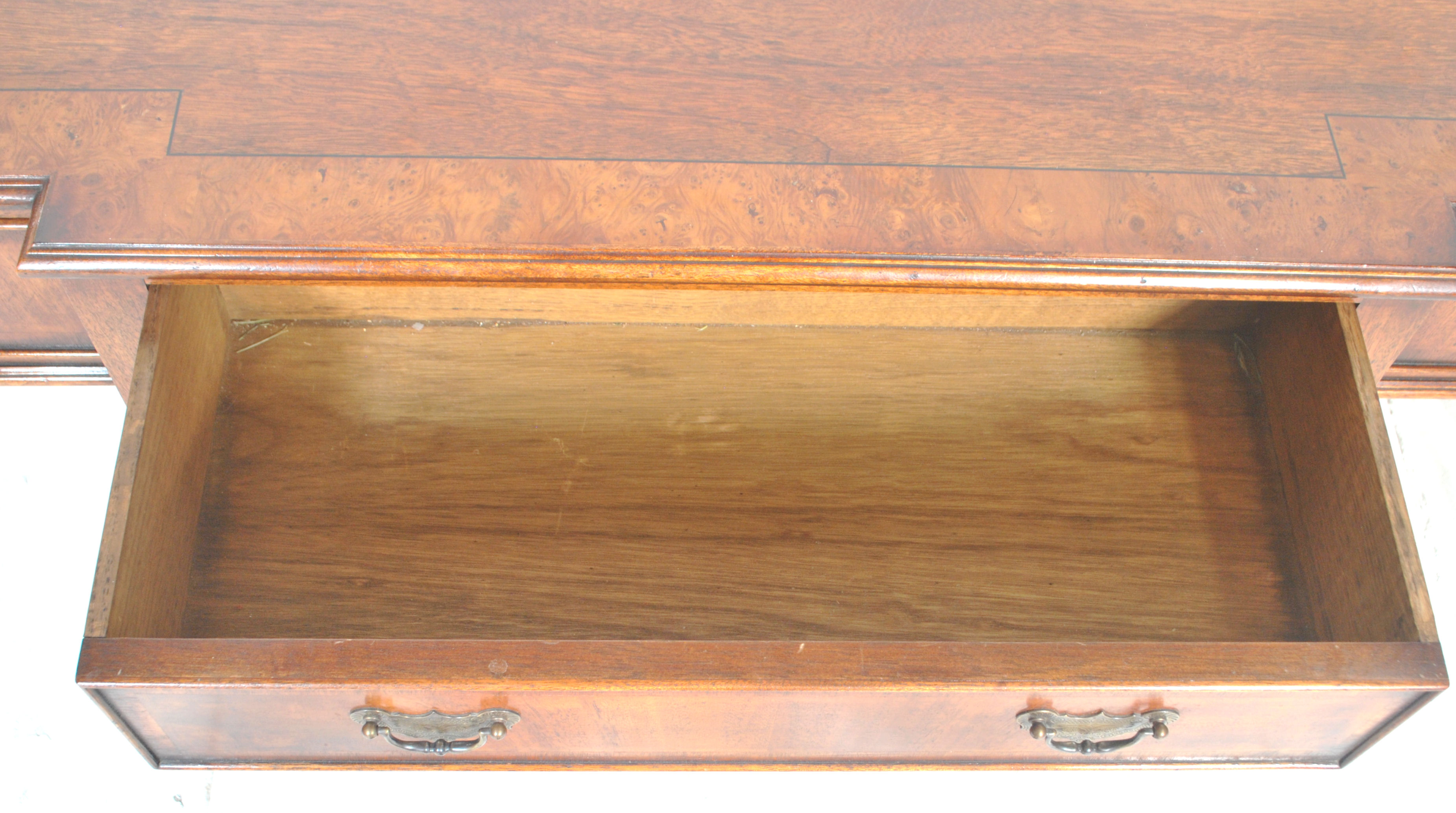 A good Regency revival mahogany breakfront console table.  The console being raised on square - Image 7 of 11