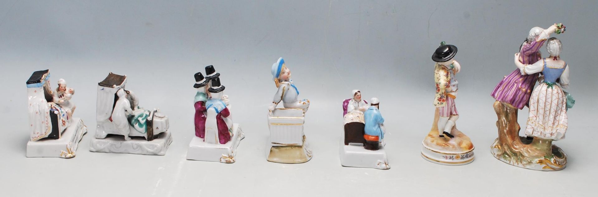 A collection of 20th Century German ceramic figurines to include five fairing type figures including - Bild 2 aus 7