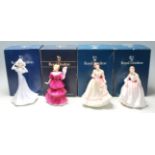 A collection of four Royal Doulton lady’s to include Olivia HN3717, Yours Forever HN3354, Jennifer