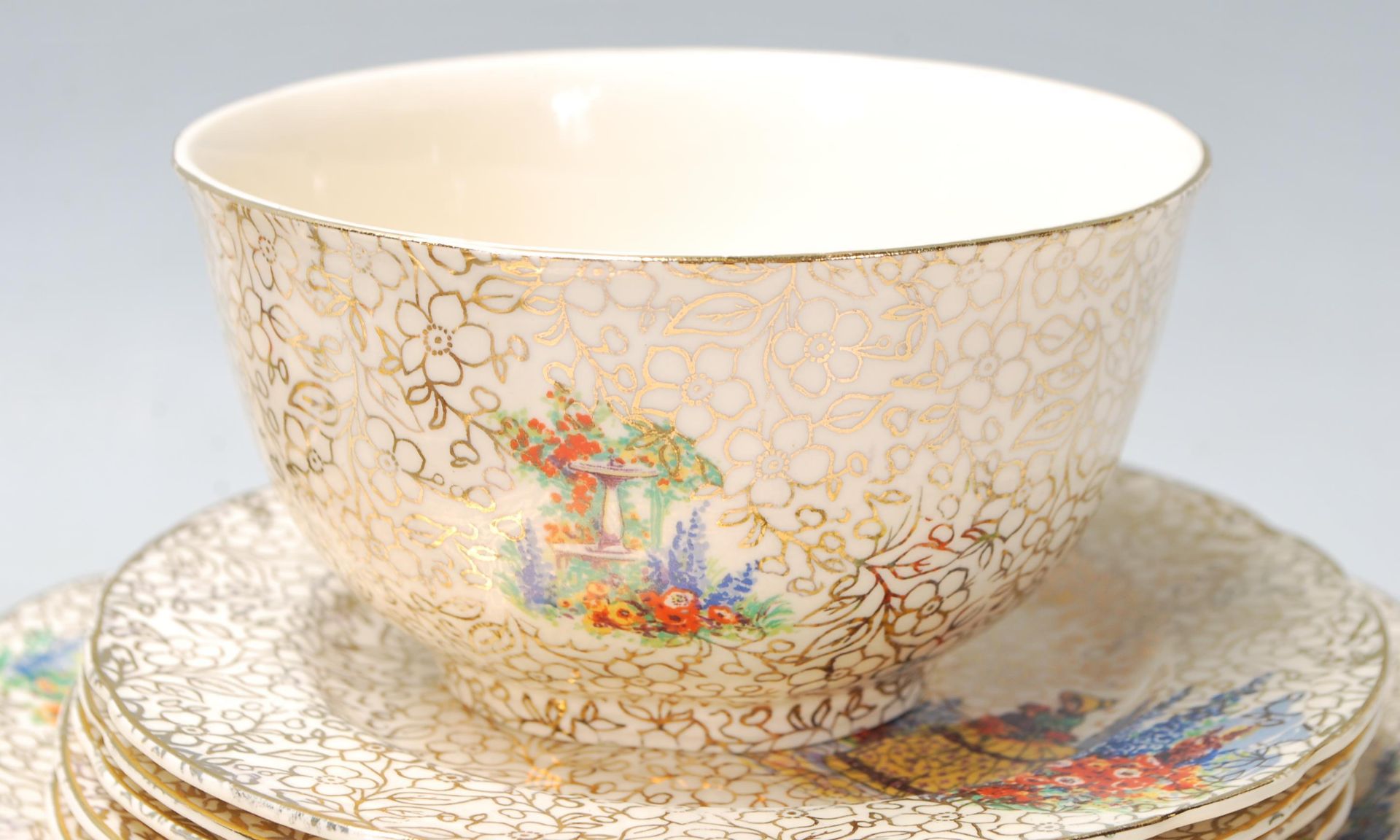 A vintage 1930s fine bone china 21 piece tea servi - Bild 12 aus 18