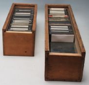 A large collection of antique late 19th century early 20th century glass magic lantern glass slides.