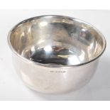 An English hallmarked silver bowl, dated 1944 for Birmingham, and makers hallmark B.G. Weight 116g