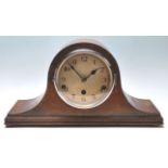 An mid century 1950's Napoleon's hat / dome top mantel clock with a 5 bell striking mechanism having