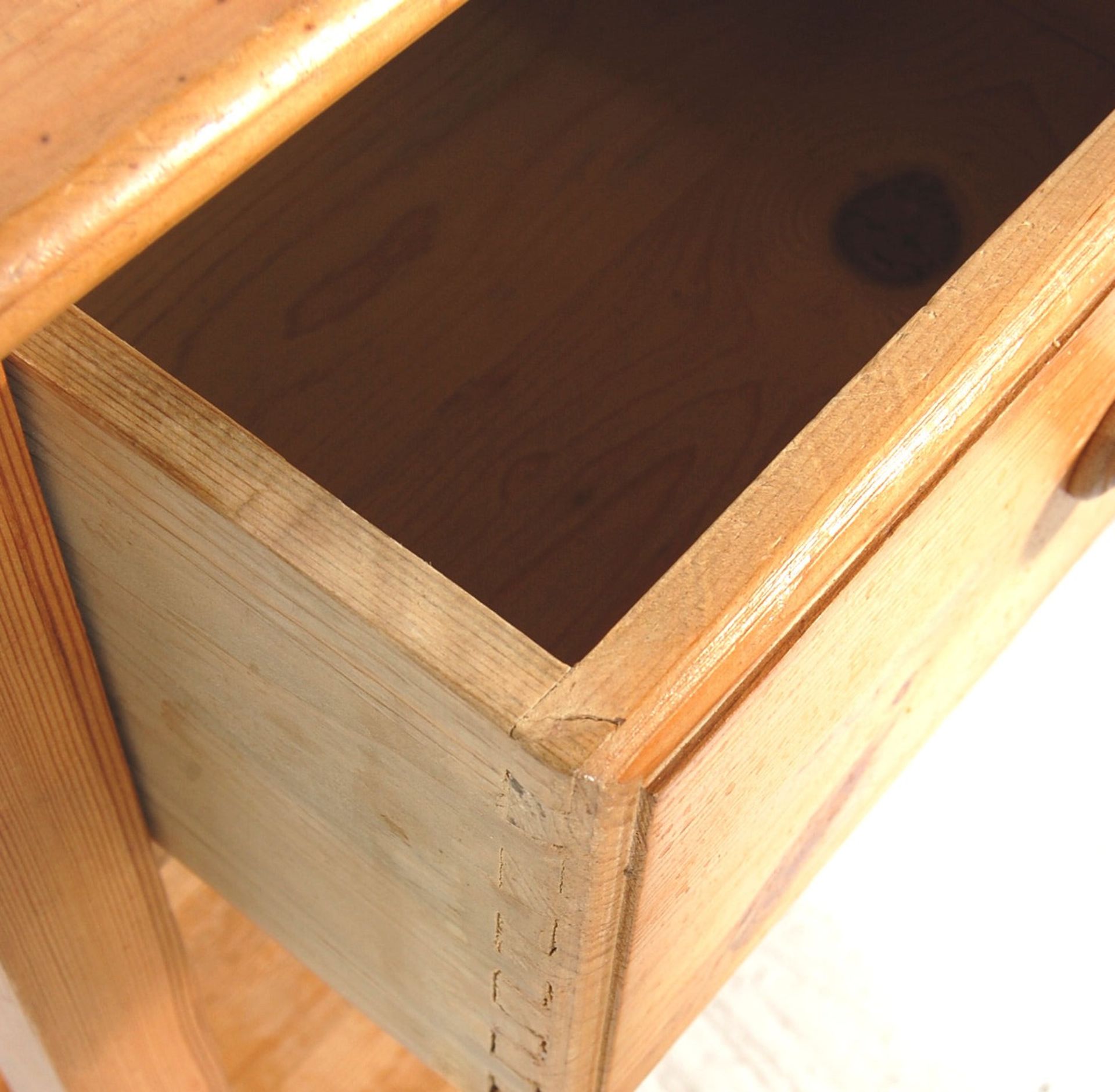 A collection of 20th Century pine furniture to include a single door cupboard with a turned knob - Bild 5 aus 13