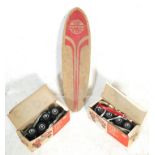 A pair of retro vintage mid century originals Ashby quality roller skates in original box, never