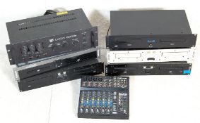 A collection of vintage professional audio, video, DJ & audio equipment to include a Denon cd