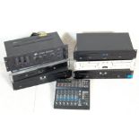 A collection of vintage professional audio, video, DJ & audio equipment to include a Denon cd