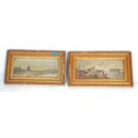 A pair of early 20th Century oil on canvas landscape paintings to include a Netherlands country