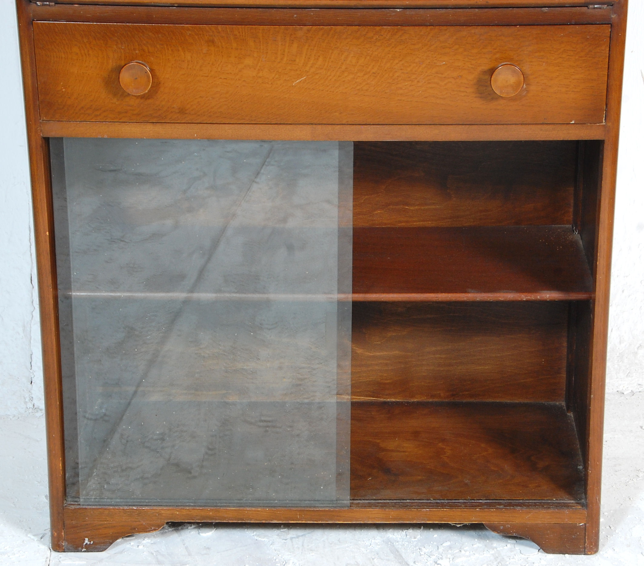 A vintage retro 20th Century fall front bureau boo - Image 14 of 14