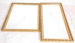 A large 20th century gilt framed rococo rectangula