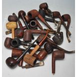 A collection of 15+ early & late 20th century tobacco pipes to include London made examples,
