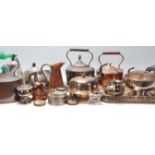 A collection of 19th and 20th Century brass and metal wares to include a selection of Victorian
