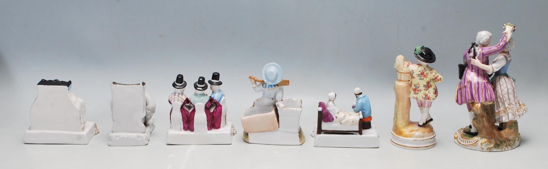 A collection of 20th Century German ceramic figurines to include five fairing type figures including - Bild 3 aus 7