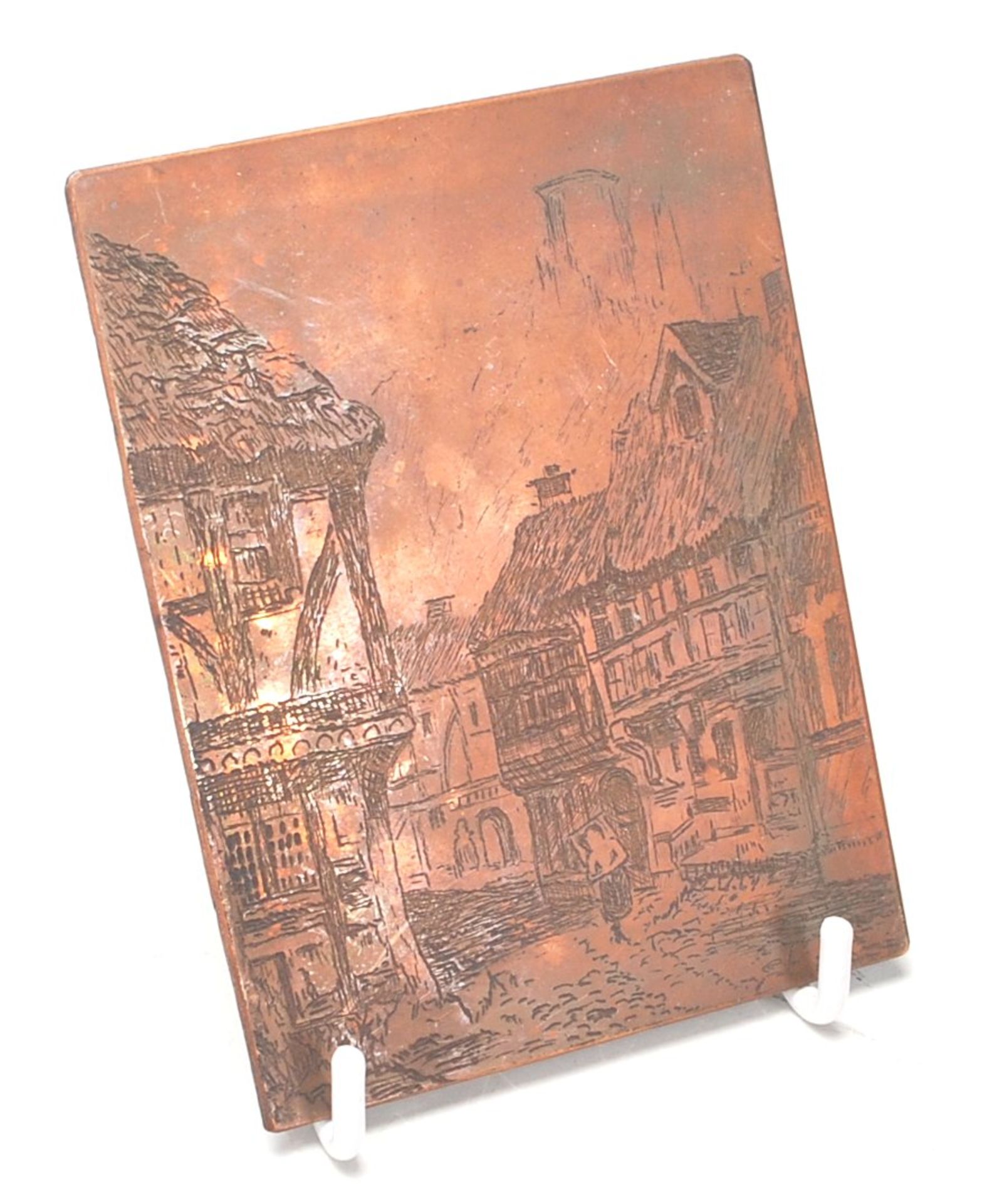 A good mixed group of 19th Century / Victorian copper printing plates to include multiple village - Bild 6 aus 7