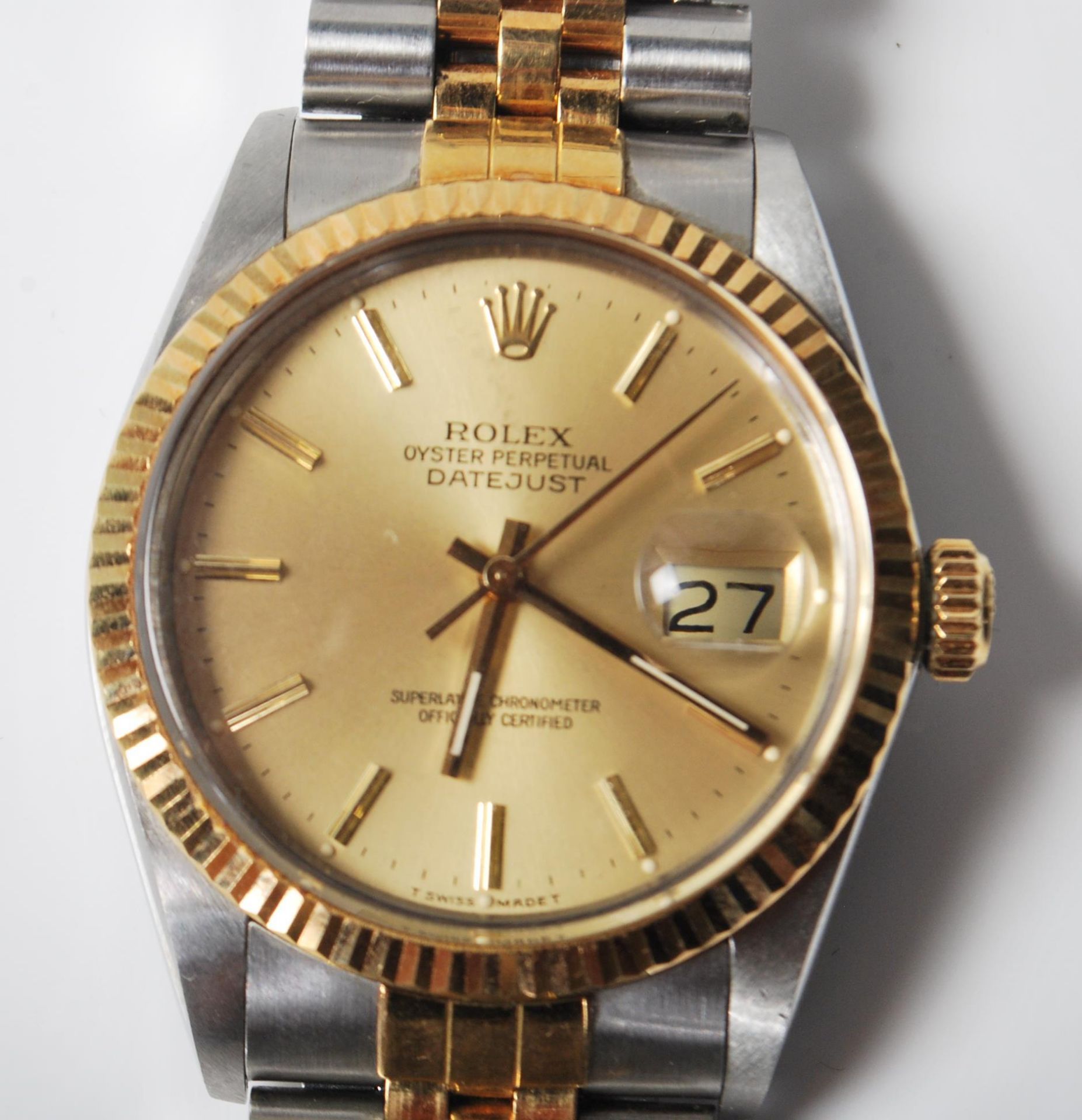 A gentleman's Rolex Oyster Perpetual Datejust superlative chronometer gold and stainless steel - Bild 2 aus 7