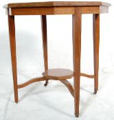 A late 19th Century Victorian mahogany occasional / side table of hexagonal form having an inlaid