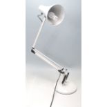 A vintage 20th Century Herbert Terry Anglepoise industrial desk lamp finished in white enamel