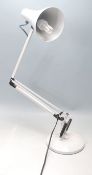 A vintage 20th Century Herbert Terry Anglepoise industrial desk lamp finished in white enamel