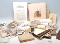 A good collection of 19th Century ephemera to include postcards, V Day 1945 newspaper, good