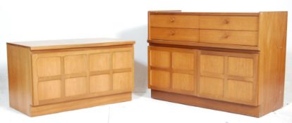 Nathan Furniture. A pair of retro vintage mid 20th Century Nathan sideboards to include a TV cabinet