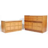 Nathan Furniture. A pair of retro vintage mid 20th Century Nathan sideboards to include a TV cabinet