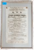 A 19th Century early Victorian Theatre Royal Drury Lane, London, advertising poster dated Tuesday