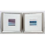 John Unsworth - British Modern Art - A pair of framed and glazed artist proof abstract painting