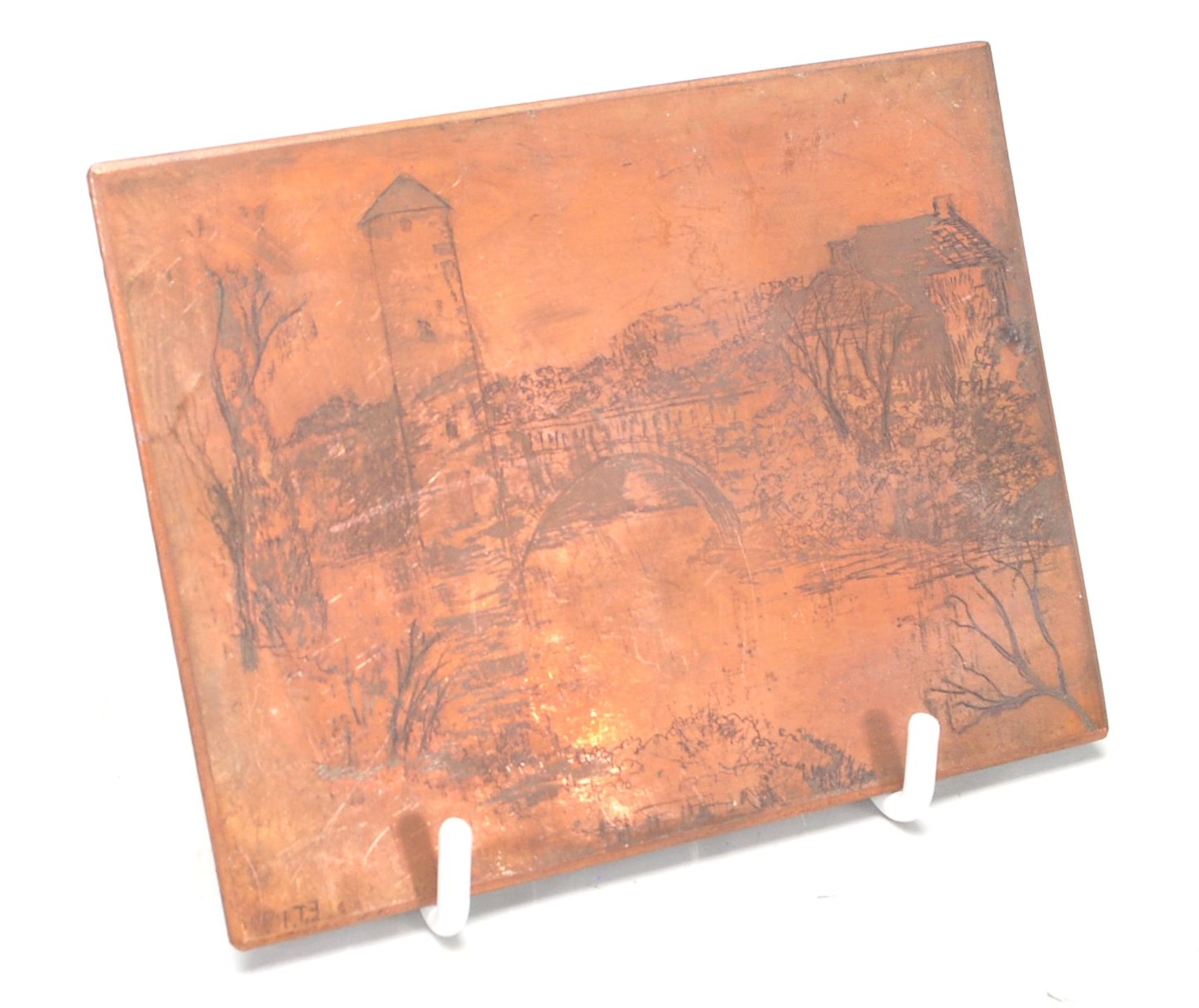 A good mixed group of 19th Century / Victorian copper printing plates to include multiple village - Bild 3 aus 7