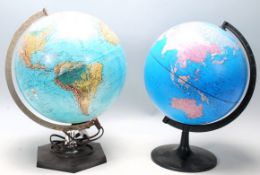 A retro 20th Century illuminating Danish Scan-Globe World Classic Series by Replogle Globes. The