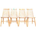 Lucian Ercolani for Ercol Furniture- A set of four retro vintage, circa 1960s dining chairs in beech