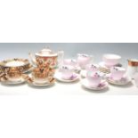 Two vintage retro English china tea sets to include a Park Place china Imari pattern tea set