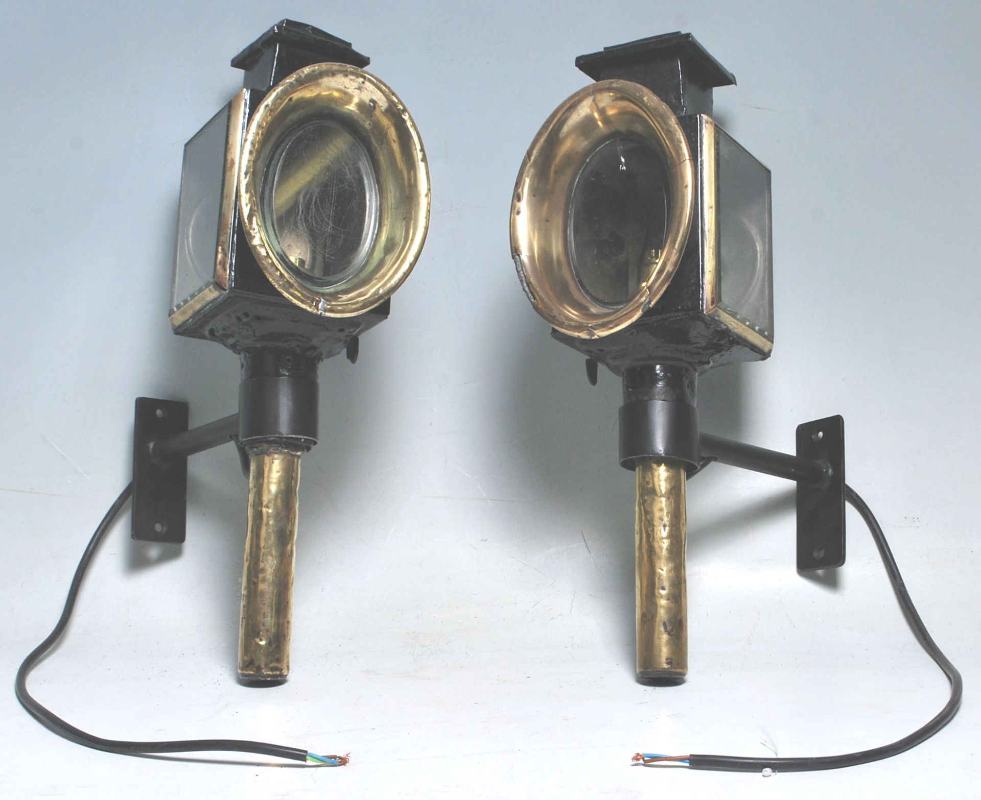 A pair of 19th Century Victorian coaching lamps ha - Bild 2 aus 22
