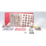 A good collection of British coinage dated from 1880s to include silver coins, half silver, penny,