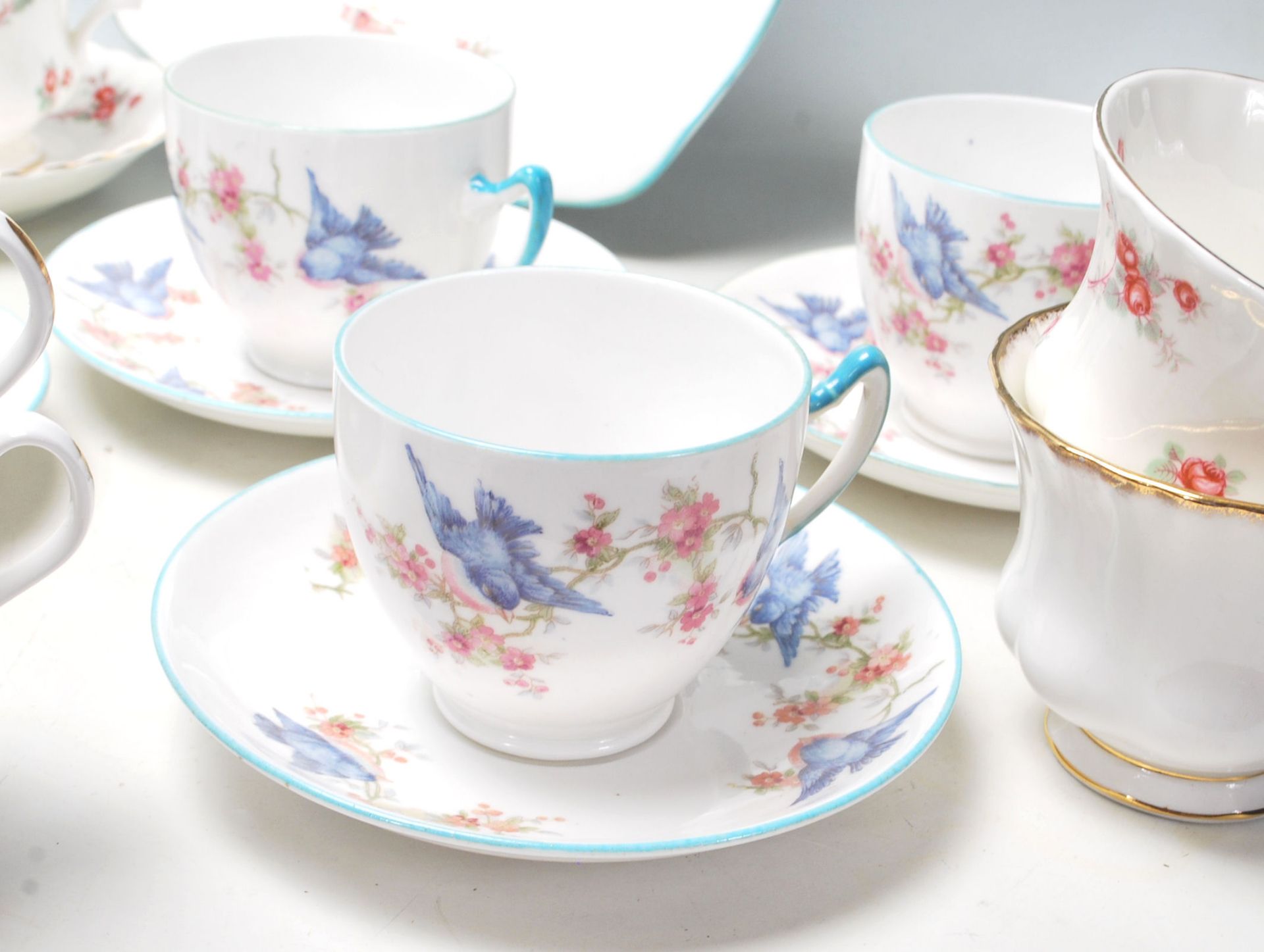 A selection of Royal Albert English bone china tea sets to include Rose Time pattern tea cups, - Image 8 of 11