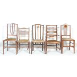 A group of 19th and early 20th Century Victorian / Edwardian hall chairs to include a Regency