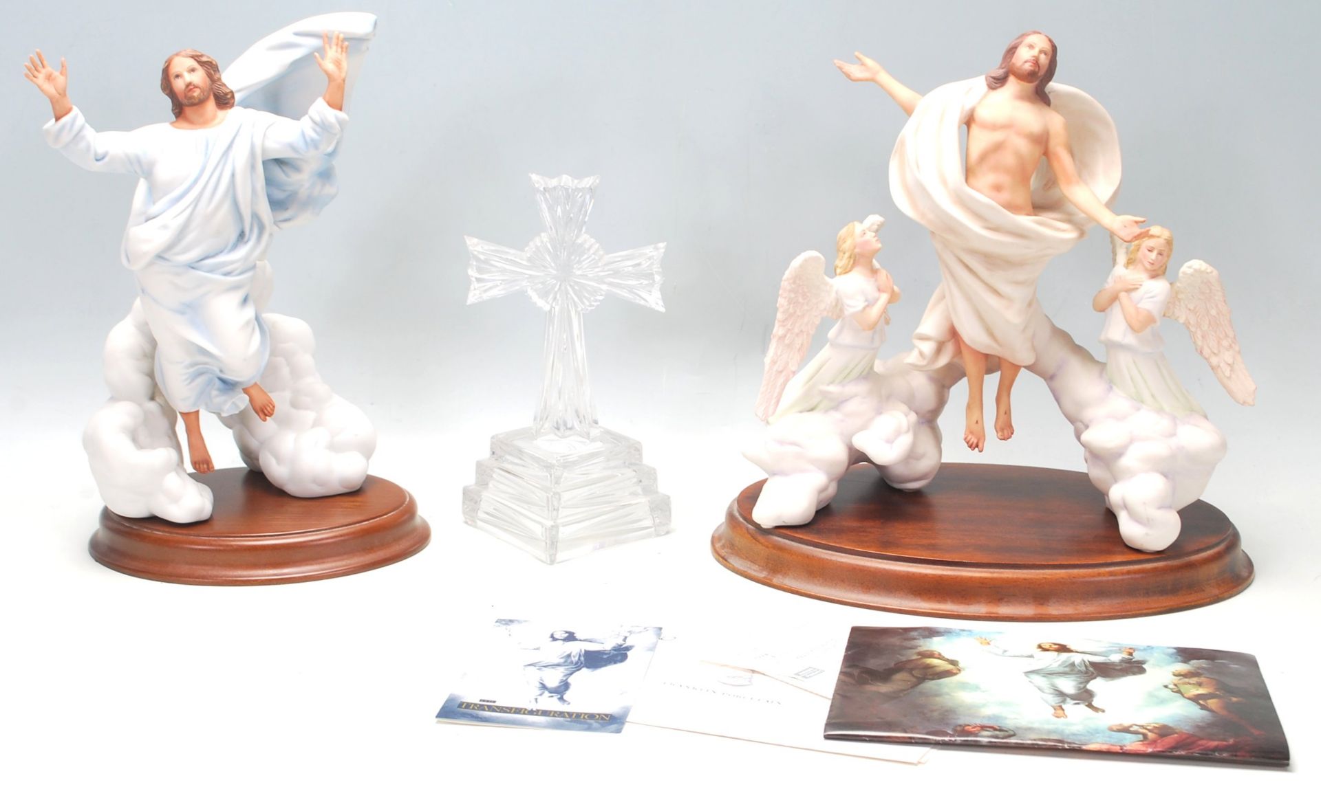The Transfiguration by Franklin Mint hand painted fine porcelain ceramic figurine depicting Christ