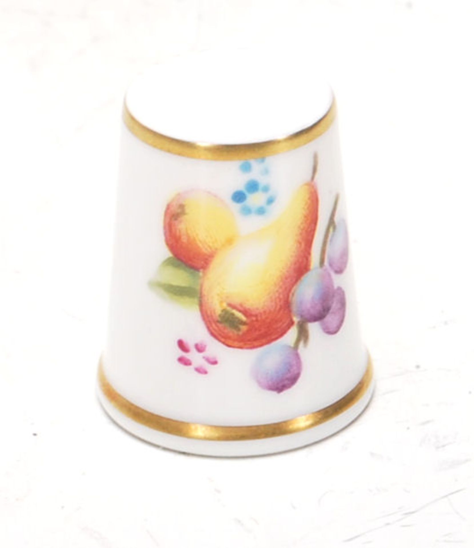 Group of Three Royal Worcester blush ivory vases, hand painted with flowers and gilded decoration, - Image 4 of 9