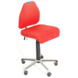 A retro  mid century Herman Miller - Vitra type vintage rise and fall office stool / chair having an