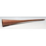 A 19th Century Antique copper post horn. The horn bearing marks to the trumpet for 'Oxford London'.