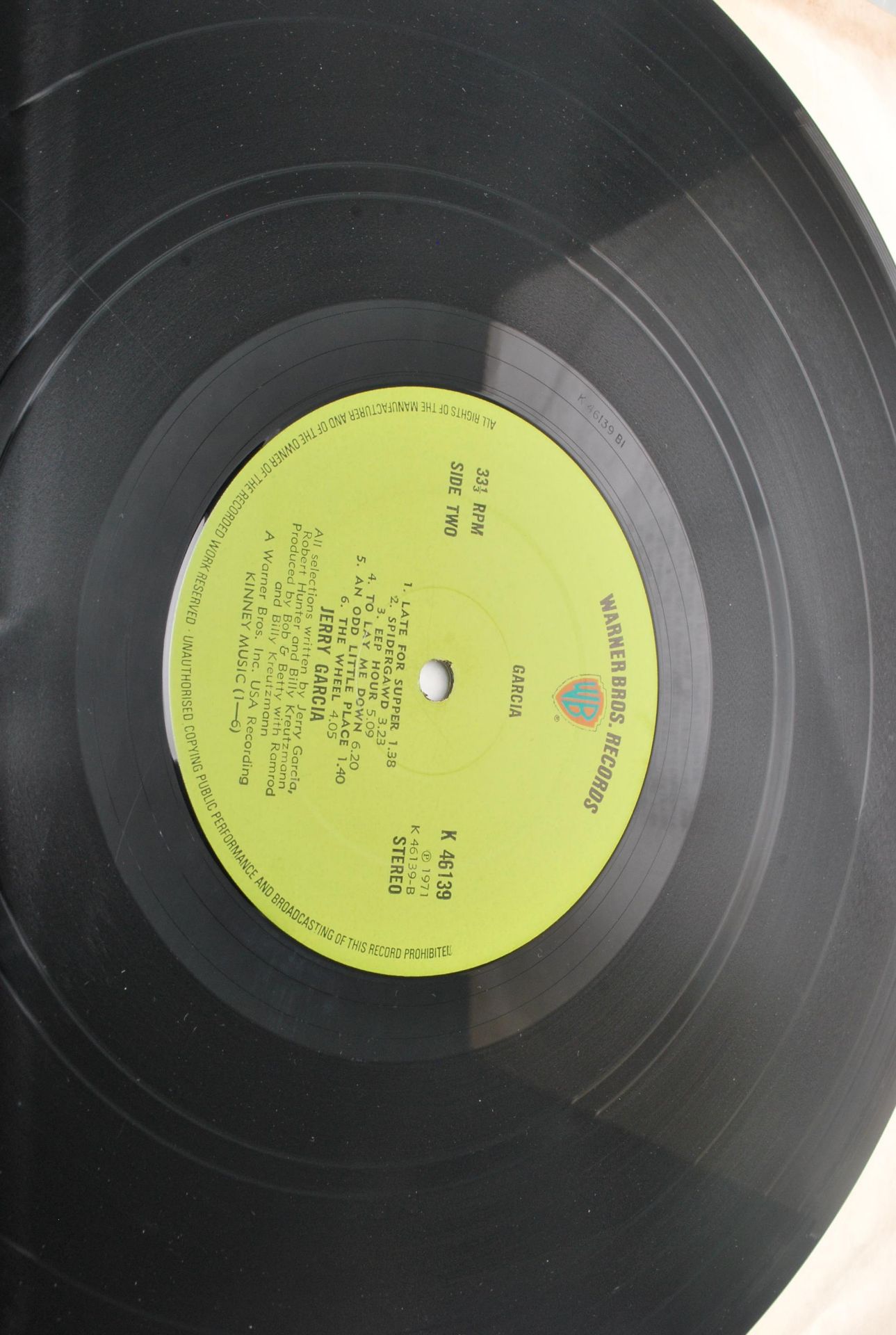 A vinyl long play LP record album by Jerry Garcia – Garcia – Original Warner Bros 1st U.K. - Bild 4 aus 4