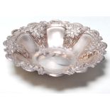 A 20th Century Egyptian silver small bowl / trinket dish having alternate panelled decoration with