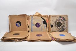 A small collection of 78's records of varying arti