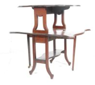A Victorian mahogany drop leaf two tier Sutherland
