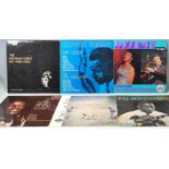 A mixed group of six Jazz vinyl long play LP record albums of varying artists to include Chuck Berry