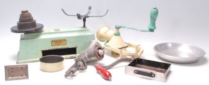 Kitchenalia - A selection of vintage retro kitchen items to include a set of Farmer domestic