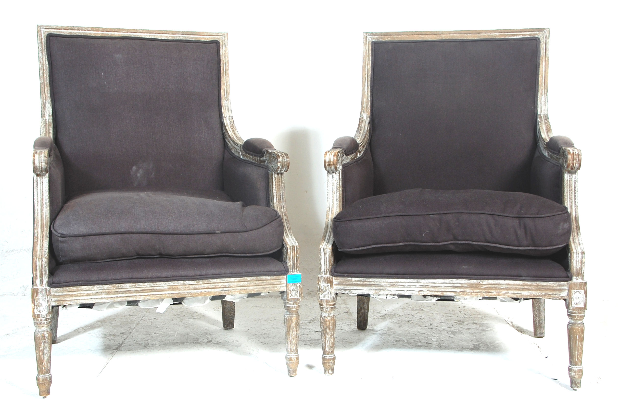 A pair of good quality 19th Century style French fauteuils / armchair...