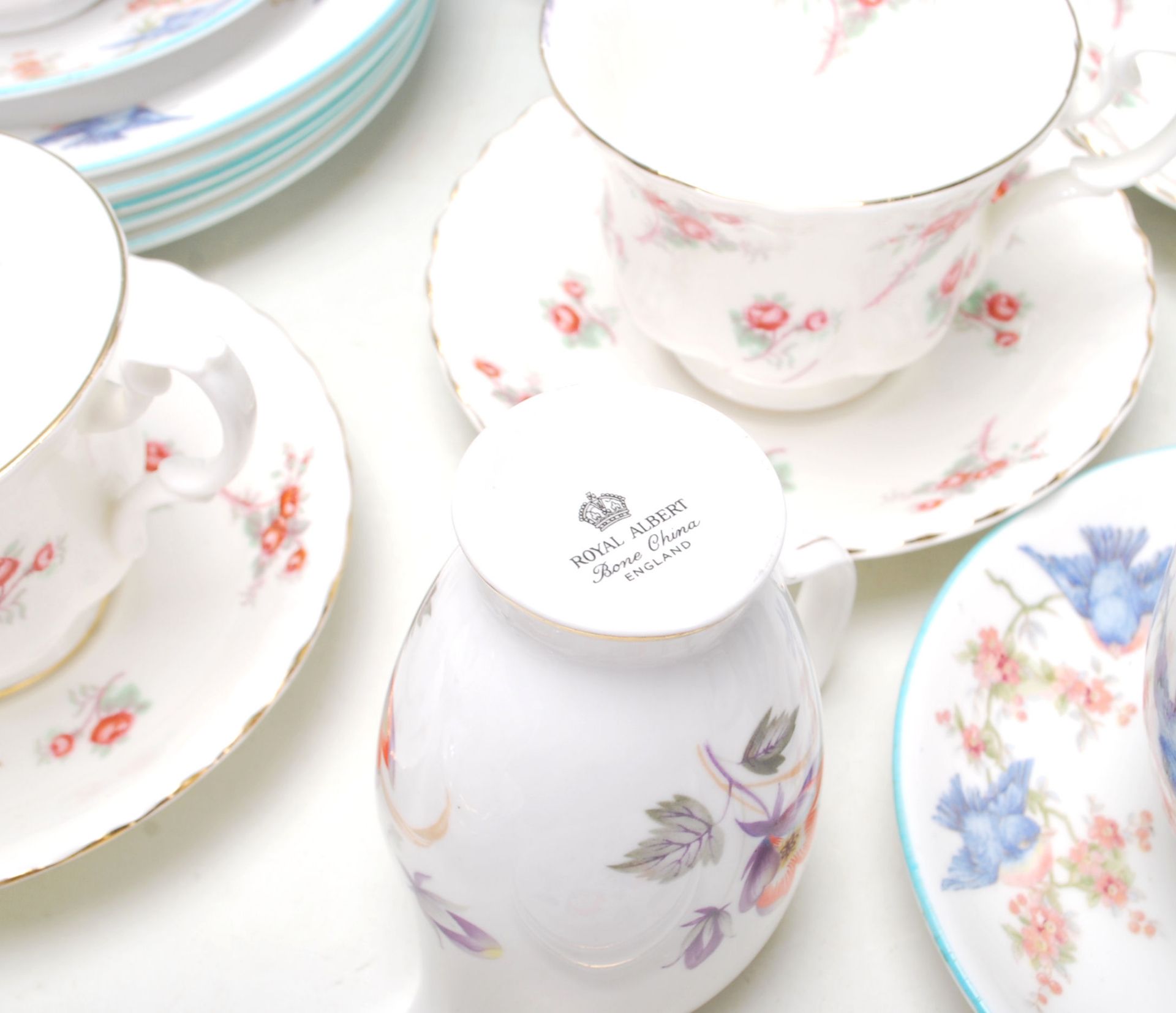 A selection of Royal Albert English bone china tea sets to include Rose Time pattern tea cups, - Image 10 of 11
