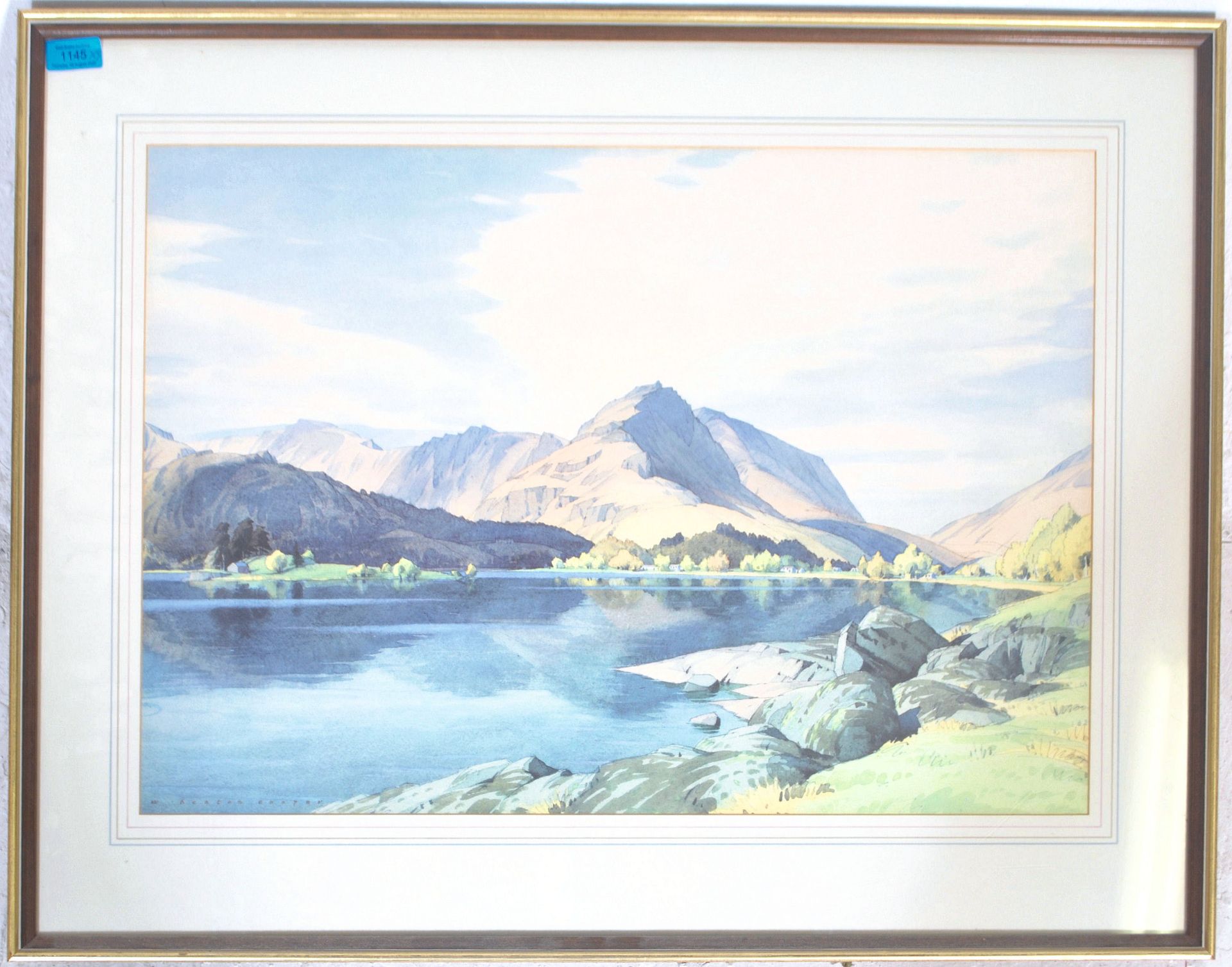 William Heaton Cooper - (1903-1995) A print of a pencil sketch in monochrome of a mountain ledge - Image 2 of 11